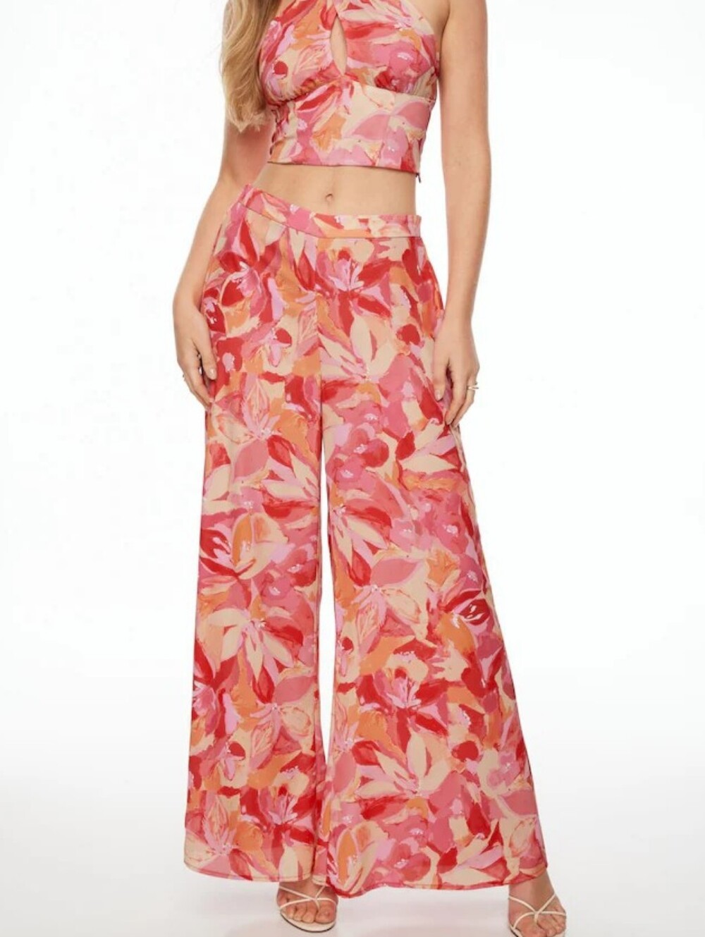 Dynamite Pink Wide Leg Palazzo Pants